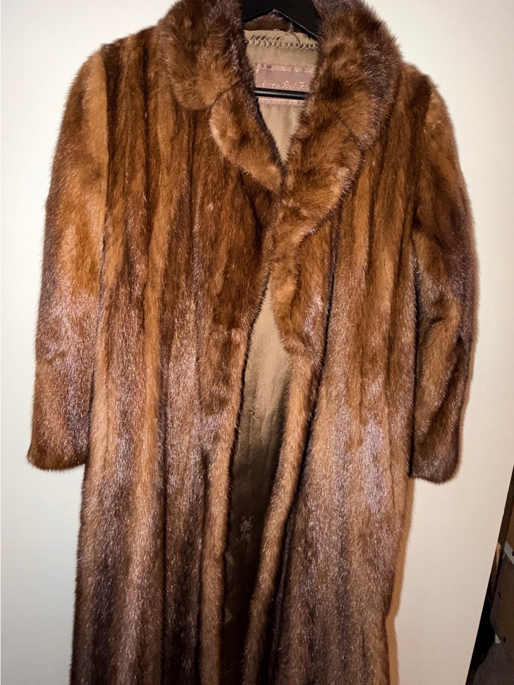Women's Long Brown Fur Coat - Luxurious Plush Outerwear